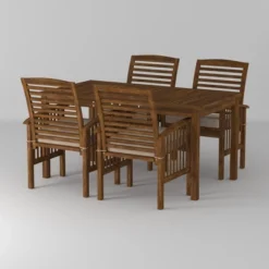 Ravenscroft 5pc Acacia Wood Patio Dining Set - Saracina Home 3 Ravenscroft 5pc Acacia Wood Patio Dining Set - Saracina Home -Saracina Home GUEST a556a025 d85f 42c0 8fc9 3618bb07679d