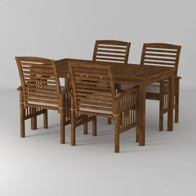 Ravenscroft 5pc Acacia Wood Patio Dining Set - Saracina Home Ravenscroft 5pc Acacia Wood Patio Dining Set - Saracina Home -Saracina Home GUEST a556a025 d85f 42c0 8fc9 3618bb07679d