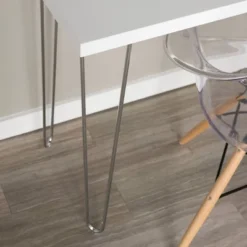 Gibby Modern Glam Hairpin Leg Writing Desk Faux White Marble - Saracina Home 3 Gibby Modern Glam Hairpin Leg Writing Desk Faux White Marble - Saracina Home -Saracina Home GUEST a721066f 3224 4cc1 a61c a62baa6ba469