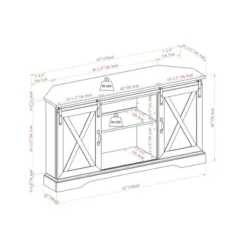 Robinson Rustic Transitional Sliding Barn Door Corner TV Stand For TVs Up To 58" - Saracina Home 12 Robinson Rustic Transitional Sliding Barn Door Corner TV Stand For TVs Up To 58" - Saracina Home -Saracina Home GUEST aa8d956e 9f7a 4abe b255 c1c4ee0d9dbb