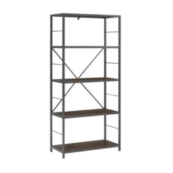 63" 4 Shelf Industrial Transitional Tall Bookshelf - Saracina Home 4 63" 4 Shelf Industrial Transitional Tall Bookshelf - Saracina Home -Saracina Home GUEST ab82027f f17b 4ed3 b4bd 3cb00f9141d7