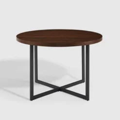 Modern 42" Round Intersecting Leg Dining Table Dark Walnut - Saracina Home -Saracina Home GUEST ac77ab4c 5a31 4145 acdb 916083ac6e74