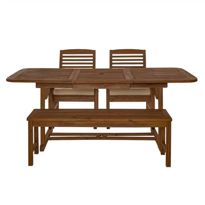 Ravenscroft 4pc Extendable Acacia Wood Outdoor Dining Set - Saracina Home Ravenscroft 4pc Extendable Acacia Wood Outdoor Dining Set - Saracina Home -Saracina Home GUEST aceba1fb ced7 4574 a6c3 679b568def71