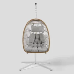 Toluca Hanging Outdoor Boho Egg Chair With Cushion - Saracina Home 8 Toluca Hanging Outdoor Boho Egg Chair With Cushion - Saracina Home -Saracina Home GUEST ad461551 95ac 42b6 abb8 823b2399366c