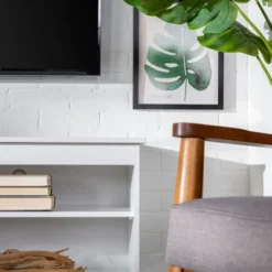 Modern Contemporary Simple Wood Storage Console TV Stand For TVs Up To 65" - Saracina Home -Saracina Home GUEST ad64cfee 7a09 481a 8eef e63463ab5fc3