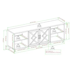 Whitton Modern Transitional Geometric 2 Door TV Stand For TVs Up To 80" - Saracina Home -Saracina Home GUEST aec89585 bf63 495f 881e cae7d74222cd