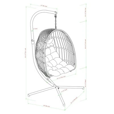 Toluca Hanging Outdoor Boho Egg Chair with Cushion - Saracina Home Toluca Hanging Outdoor Boho Egg Chair With Cushion - Saracina Home -Saracina Home GUEST b0198d06 b098 4685 beec 4fa58d027b8d