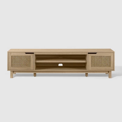 Modern Boho Storage TV Stand for TVs up to 80" with Rattan Doors - Saracina Home Modern Boho Storage TV Stand For TVs Up To 80" With Rattan Doors - Saracina Home -Saracina Home GUEST b0d8acef 9f03 4235 95e4 57c3710f0a4e