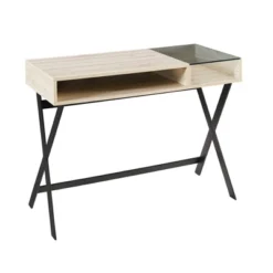 Modern Mixed Material Open Storage Computer Desk - Saracina Home -Saracina Home GUEST b3700ef0 1157 4384 b771 6bd17b4cdbd9
