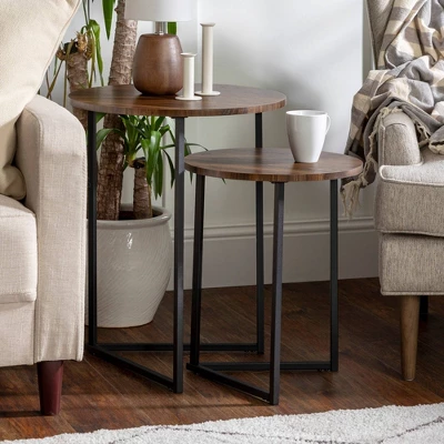2pc Glam V Leg Nesting Side Tables - Saracina Home 2pc Glam V Leg Nesting Side Tables - Saracina Home -Saracina Home GUEST b5e5555d ec66 47f1 9b3a fb5be33404f1