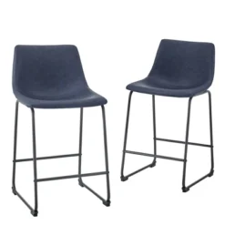 Set Of 2 Laslo Modern Upholstered Faux Leather Counter Height Barstools - Saracina Home 9 Set Of 2 Laslo Modern Upholstered Faux Leather Counter Height Barstools - Saracina Home -Saracina Home GUEST b771f0ef 4807 4ad4 8feb 07d14768c05d