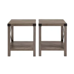 Set Of 2 Sophie Rustic Farmhouse X Frame Side Tables - Saracina Home -Saracina Home GUEST ba192e9c bdb3 4fbc b015 1e016932d4a2