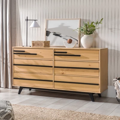 Modern 6 Drawer Double Dresser with Long Handles - Saracina Home Modern 6 Drawer Double Dresser With Long Handles - Saracina Home -Saracina Home GUEST baaa5b1c 32c6 42a4 87e6 bcfe2da73f57