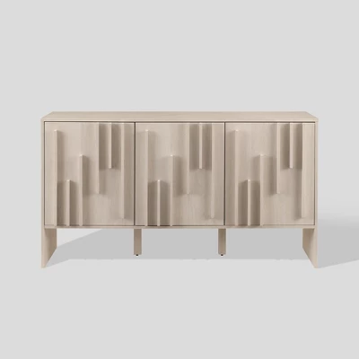 Modern Staggered Vertical Accent 3 Door Sideboard - Saracina Home Modern Staggered Vertical Accent 3 Door Sideboard - Saracina Home -Saracina Home GUEST bad756e7 423c 499b bb60 e0b6419d19a1