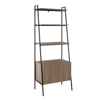 72" Open Shelf and Closed Storage Cabinet Ladder Bookcase - Saracina Home 72" Open Shelf And Closed Storage Cabinet Ladder Bookcase - Saracina Home -Saracina Home GUEST bb53bc77 9ac3 477a ab20 0e515d00902d