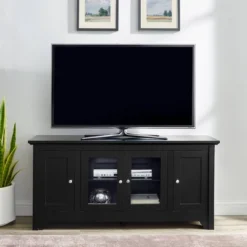 Closed Storage Wood TV Stand Console For TVs Up To 55" - Saracina Home -Saracina Home GUEST bd94882b 87e0 41e0 a1b5 47af5f39b0f6