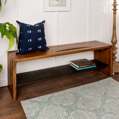 58" Solid Rustic Reclaimed Wood Entry Bench - Saracina Home 58" Solid Rustic Reclaimed Wood Entry Bench - Saracina Home -Saracina Home GUEST bdb091b9 7bc5 4fe2 9771 714a4c7eb9a2