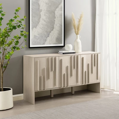 Modern Staggered Vertical Accent 3 Door Sideboard - Saracina Home Modern Staggered Vertical Accent 3 Door Sideboard - Saracina Home -Saracina Home GUEST bf82bcb4 ffea 4839 8728 ece5fcb4b6da