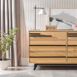 Modern 6 Drawer Double Dresser With Long Handles - Saracina Home 7 Modern 6 Drawer Double Dresser With Long Handles - Saracina Home -Saracina Home GUEST c279e89d b229 43e8 ad31 a6553ffcc546