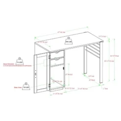 Polay Modern Computer Desk With Chalkboard Door - Saracina Home -Saracina Home GUEST c4ff3b05 5e4f 4b42 afca 95f68c7d18d3