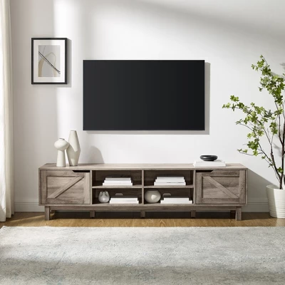 Modern Rustic 2 Door Storage TV Stand for TVs up to 80" - Saracina Home Modern Rustic 2 Door Storage TV Stand For TVs Up To 80" - Saracina Home -Saracina Home GUEST c696f5de 3779 4b36 b385 a3d7b6e6f737
