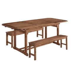 Ravenscroft 3pc Modern Boho Acacia Wood Slat Top Outdoor Dining Set - Saracina Home 7 Ravenscroft 3pc Modern Boho Acacia Wood Slat Top Outdoor Dining Set - Saracina Home -Saracina Home GUEST c6e42648 bb8b 4360 a33e 0e6b93726692