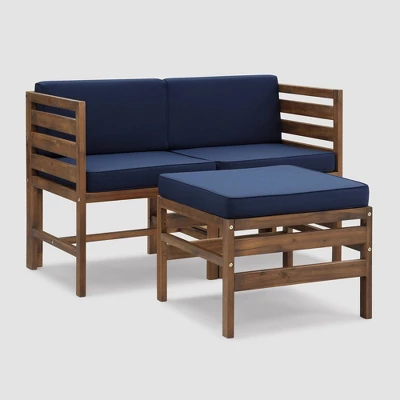 3pc Modular Acacia Wood Patio Chat Set with Cushions - Saracina Home 3pc Modular Acacia Wood Patio Chat Set With Cushions - Saracina Home -Saracina Home GUEST c7893b95 da2f 4c14 84fc c9a7ae516287