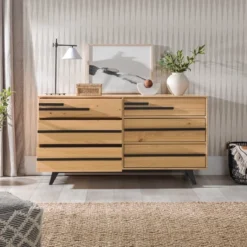 Modern 6 Drawer Double Dresser With Long Handles - Saracina Home 5 Modern 6 Drawer Double Dresser With Long Handles - Saracina Home -Saracina Home GUEST c8aba4a4 1ca8 4c94 baf3 2404a0c20fb2