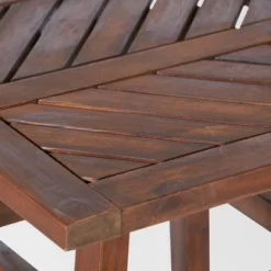 3pc Slatted Chevron Acacia Wood Patio Chat Set - Saracina Home 7 3pc Slatted Chevron Acacia Wood Patio Chat Set - Saracina Home -Saracina Home GUEST ca96cc6e 0b6c 4089 85d3 0d3be751f766