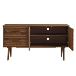 58" Modern Boho Solid Pine Wood Closed Storage Sideboard Brown - Saracina Home -Saracina Home GUEST cad6d6ba a3e9 4399 81c5 670c14d76600