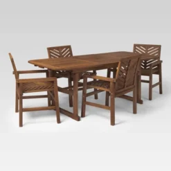 5pc Slatted Extendable Acacia Wood Patio Dining Set - Saracina Home 9 5pc Slatted Extendable Acacia Wood Patio Dining Set - Saracina Home -Saracina Home GUEST cc50b929 1d11 42ba bbdf 3a0193ac6925