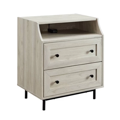 Transitional 2 Drawer Nightstand with USB Port - Saracina Home Transitional 2 Drawer Nightstand With USB Port - Saracina Home -Saracina Home GUEST ccbb44cd cada 444d a089 6973de15b22b