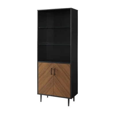 68" 3 Shelf Bookcase Hutch Style Bookmatch Vertical - Saracina Home 68" 3 Shelf Bookcase Hutch Style Bookmatch Vertical - Saracina Home -Saracina Home GUEST ce4fb4a5 e259 450d b01f 56874b2f5ebe