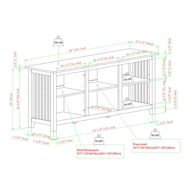 Mission Slatted Media Console TV Stand for TVs up to 65" - Saracina Home Mission Slatted Media Console TV Stand For TVs Up To 65" - Saracina Home -Saracina Home GUEST cfce8033 d871 4044 87b2 bee67da384ee