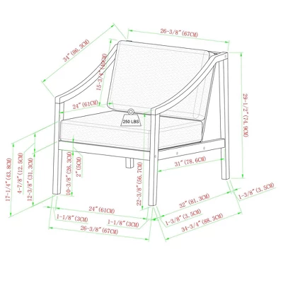 Saracina Home Mid-Century Modern Slatted Outdoor Acacia Arm Chair with Cushion Saracina Home Mid-Century Modern Slatted Outdoor Acacia Arm Chair With Cushion -Saracina Home GUEST d02019b5 cfda 43ca aa82 f0818f3c14cb