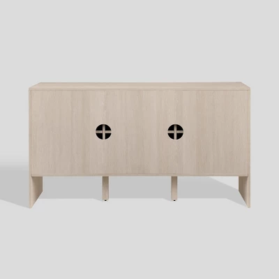 Modern Staggered Vertical Accent 3 Door Sideboard - Saracina Home Modern Staggered Vertical Accent 3 Door Sideboard - Saracina Home -Saracina Home GUEST d155b864 442c 48b8 a49f 4abbde8f94db