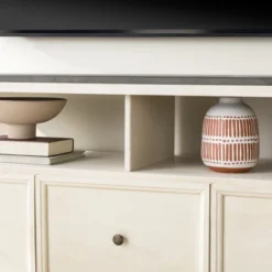 Farmhouse 3 Drawer Wood TV Stand For TVs Up To 65" - Saracina Home -Saracina Home GUEST d2a8912d 02cb 44ea b702 70dc6cc40fcc