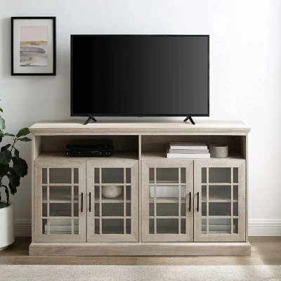 Transitional 4 Door Windowpane TV Stand for TVs up to 65" - Saracina Home Transitional 4 Door Windowpane TV Stand For TVs Up To 65" - Saracina Home -Saracina Home GUEST d2ba6ce0 bb17 4980 afe4 853846198d6e