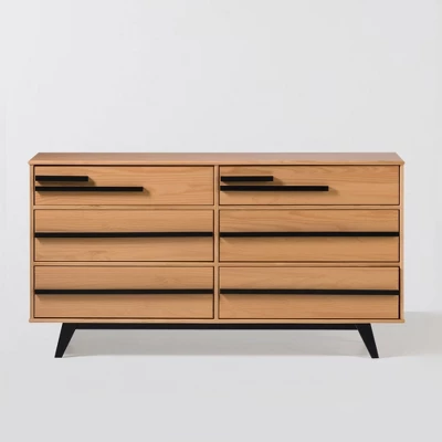 Modern 6 Drawer Double Dresser with Long Handles - Saracina Home Modern 6 Drawer Double Dresser With Long Handles - Saracina Home -Saracina Home GUEST d4240551 ee83 45e1 8740 746170bdb79c