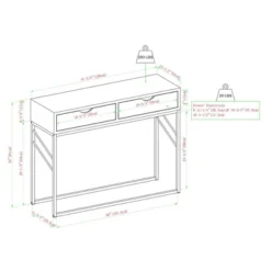 Faux Shagreen Modern 2 Drawer Entry Table - Saracina Home 4 Faux Shagreen Modern 2 Drawer Entry Table - Saracina Home -Saracina Home GUEST d5102407 2f2e 4da9 8ae2 7d3e68d0f767