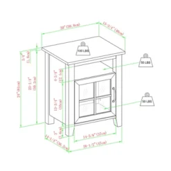 Transitional Classic Windowpane Storage Side Table - Saracina Home -Saracina Home GUEST dad8aa65 d963 49c7 bda3 78b3efe46282