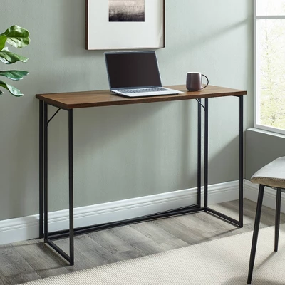 Maxwell Modern Glam Simple Y Leg Writing Desk Dark Walnut - Saracina Home Maxwell Modern Glam Simple Y Leg Writing Desk Dark Walnut - Saracina Home -Saracina Home GUEST dbf3f608 20e8 41c8 afd5 25a8cd00acc2