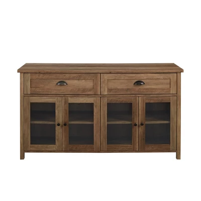 Millia Transitional Farmhouse 4 Door Sideboard with Glass Panels - Saracina Home Millia Transitional Farmhouse 4 Door Sideboard With Glass Panels - Saracina Home -Saracina Home GUEST dc2c70e7 4d7c 4a18 8c8e b77c61a85f71