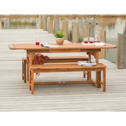 Ravenscroft 3pc Modern Boho Acacia Wood Slat Top Outdoor Dining Set - Saracina Home 5 Ravenscroft 3pc Modern Boho Acacia Wood Slat Top Outdoor Dining Set - Saracina Home -Saracina Home GUEST de47bf2a 61aa 4247 87ba b7b48ba165fc