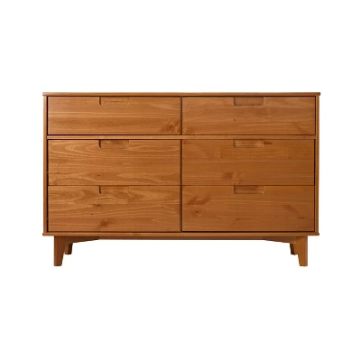 Mid-Century Modern Groove Wood 6 Drawer Dresser - Saracina Home Mid-Century Modern Groove Wood 6 Drawer Dresser - Saracina Home -Saracina Home GUEST df73fcb6 1e74 4709 ae75 c24412f90be1