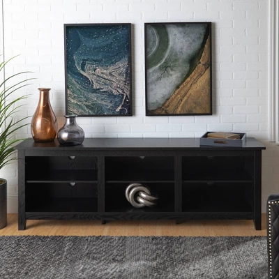 Transitional 6 Cubby Wood Open Storage Wood TV Stand for TVs up to 80"- Saracina Home Transitional 6 Cubby Wood Open Storage Wood TV Stand For TVs Up To 80"- Saracina Home -Saracina Home GUEST e1ec3d43 1637 41d5 b7e8 b83712cd51fe