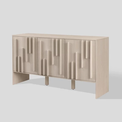 Modern Staggered Vertical Accent 3 Door Sideboard - Saracina Home Modern Staggered Vertical Accent 3 Door Sideboard - Saracina Home -Saracina Home GUEST e254c99a 7605 47b3 94ba 67f411415f58