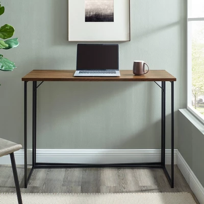 Maxwell Modern Glam Simple Y Leg Writing Desk Dark Walnut - Saracina Home Maxwell Modern Glam Simple Y Leg Writing Desk Dark Walnut - Saracina Home -Saracina Home GUEST e4078a2a 580f 4edc b2cf 2b1fd9a3b3ad