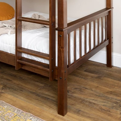 Twin Over Twin Transitional Cottage Solid Pine Bunk Bed Walnut - Saracina Home Twin Over Twin Transitional Cottage Solid Pine Bunk Bed Walnut - Saracina Home -Saracina Home GUEST e677b28d 138d 4661 9f11 0cbfc56bbb04