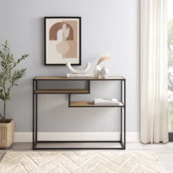 Modern 3 Tier Console Table - Saracina Home -Saracina Home GUEST e94efcaf a1dd 465e acda 98a8ff13389a
